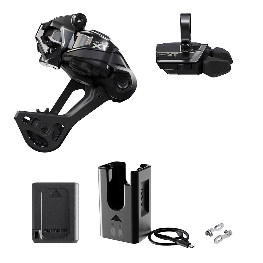 Shimano XT M8250 Di2 12-Speed Drivetrain Upgrade Kit: SGS - Long Cage / Bar Clamp