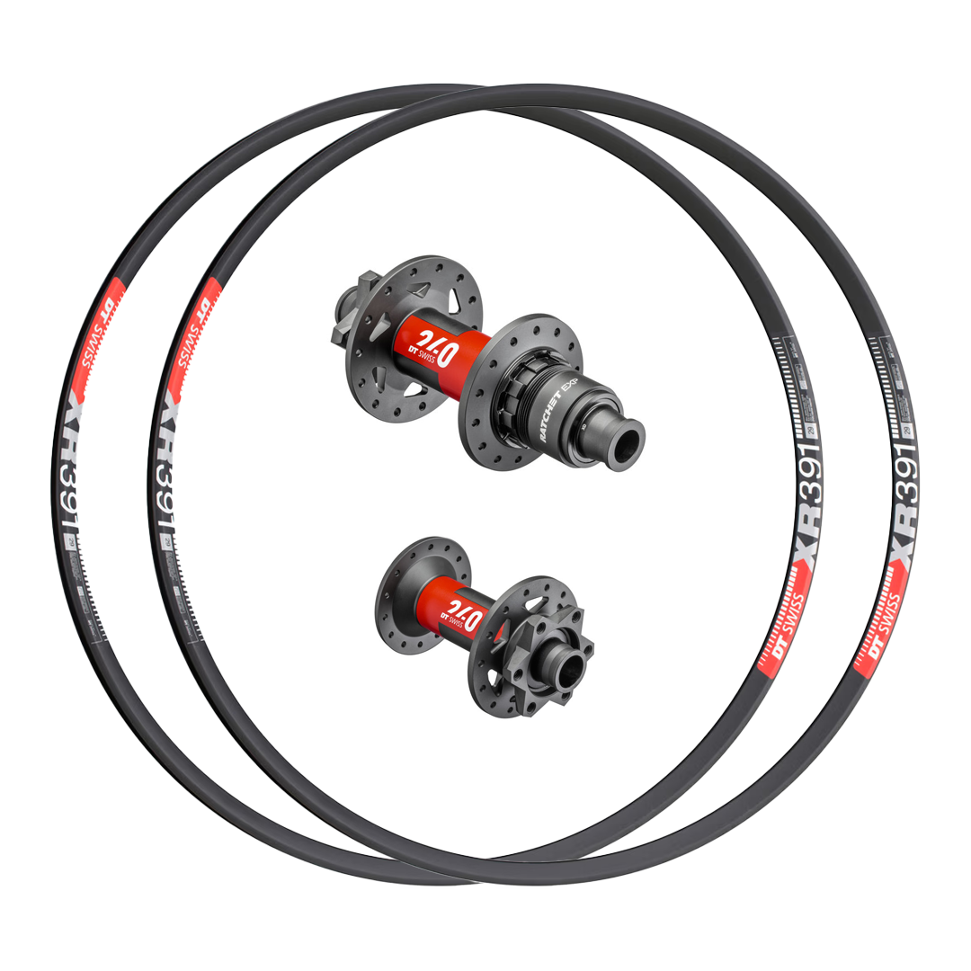 DT Swiss 240 EXP or 240 DEG + DT Swiss XR 391 Custom Alloy Wheels (Front+Rear)