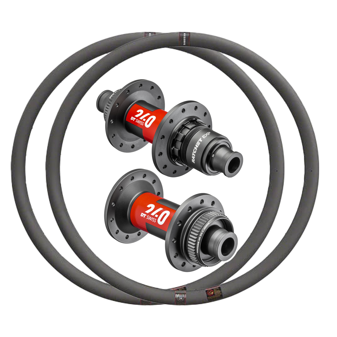 DT Swiss 240 EXP + Reserve 40|44 GR Custom Carbon Gravel Wheels (Front+Rear)