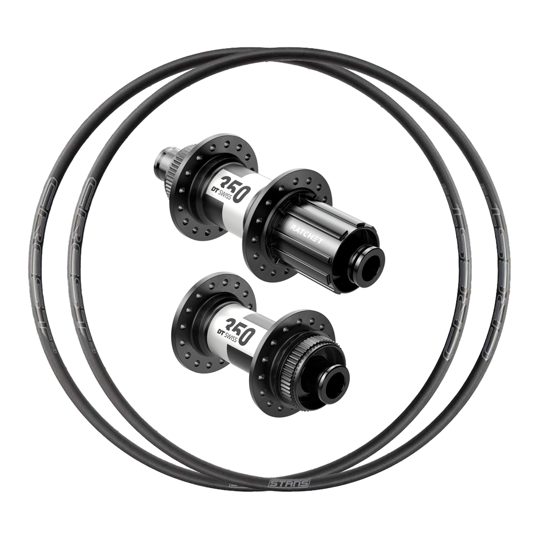DT Swiss 350 + Stan's Crest MK4 Custom Alloy Gravel Wheels (Front+Rear)
