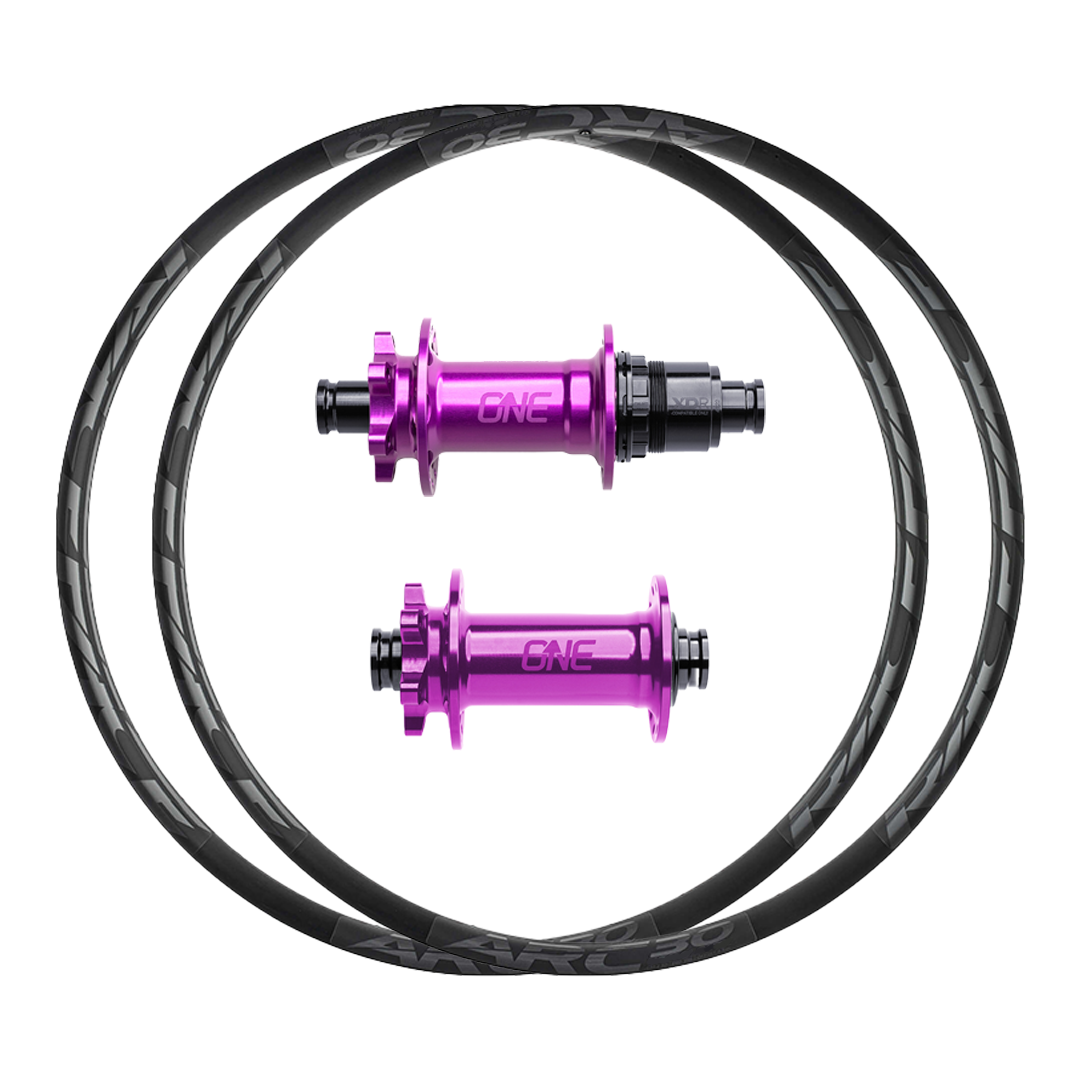 OneUp Hubs + RaceFace ARC Offset 30 (Alloy) Custom Wheels (Front+Rear)