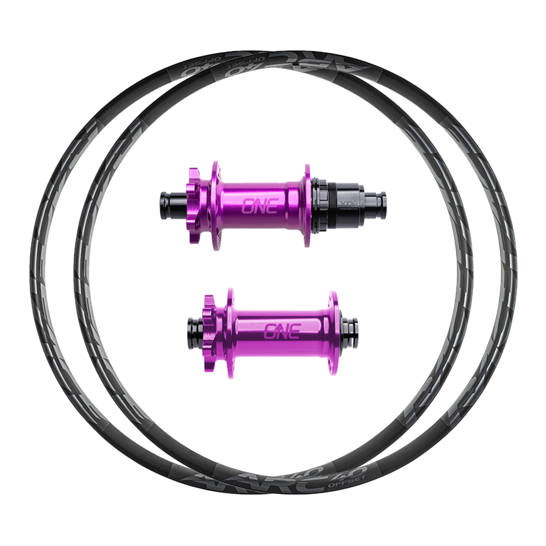 OneUp Hubs + RaceFace ARC Offset 40 (Alloy) Custom Wheels (Front+Rear)