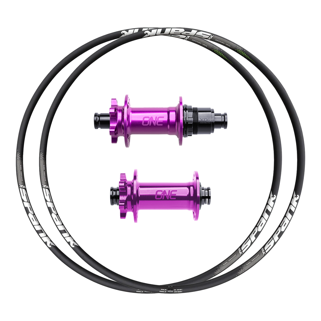 OneUp Hubs + Spank 350 (Vibrocore) Custom Alloy Wheels (Front+Rear)