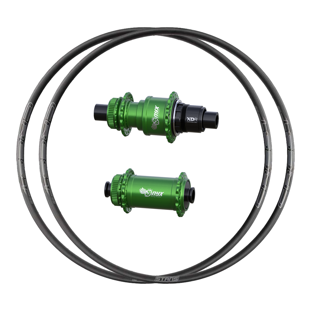 Onyx Vesper + Stan's Crest MK4 Custom Alloy Gravel Wheels (Front+Rear)