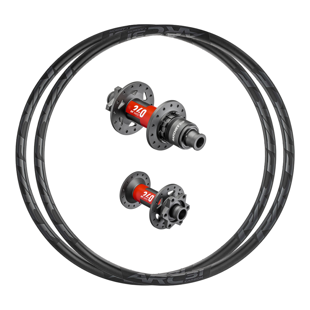 DT Swiss 240 EXP + RaceFace ARC 31 (Carbon) Custom Wheels (Front+Rear)