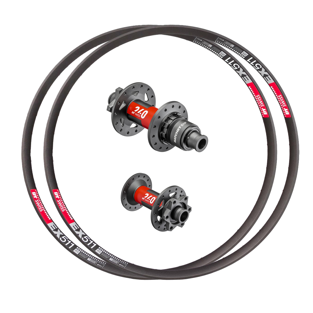 DT Swiss 240 EXP or 240 DEG + DT Swiss EX 511 Custom Alloy Wheels (Front+Rear)