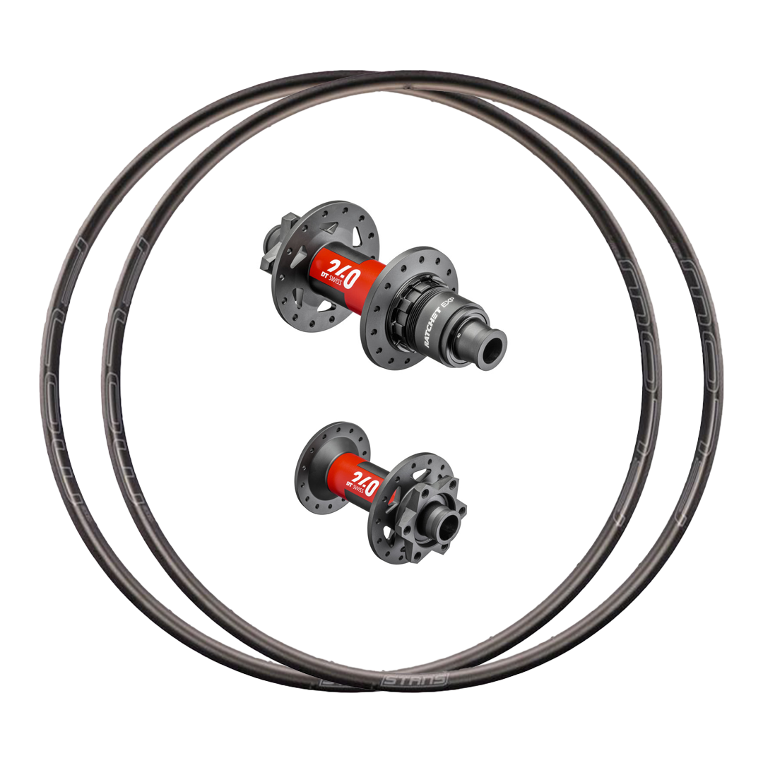 DT Swiss 240 EXP or 240 DEG + Stan's No Tubes Flow Ex3 Custom Alloy Wheels (Front+Rear)