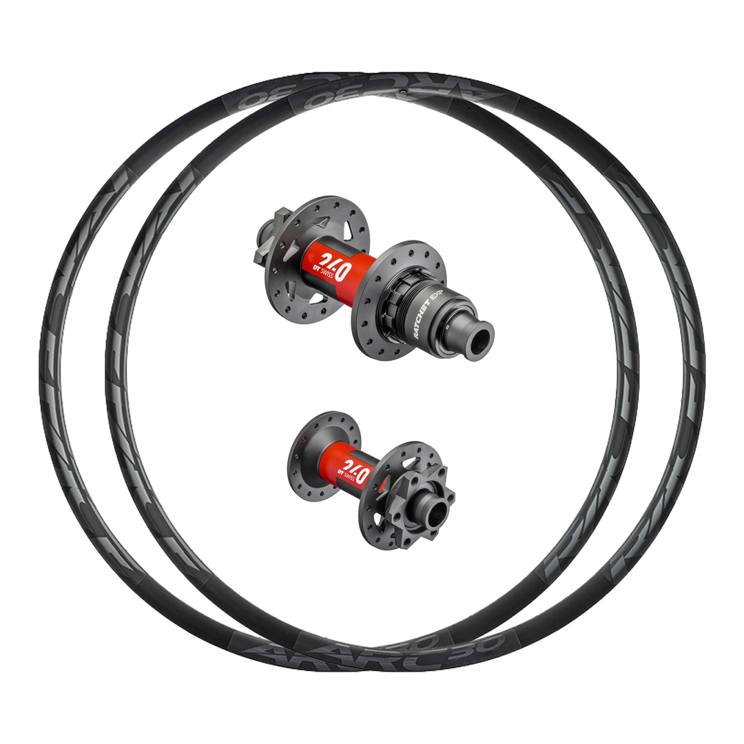 DT Swiss 240 EXP or 240 DEG + RaceFace ARC Offset 30 (Alloy) Custom Wheels (Front+Rear)