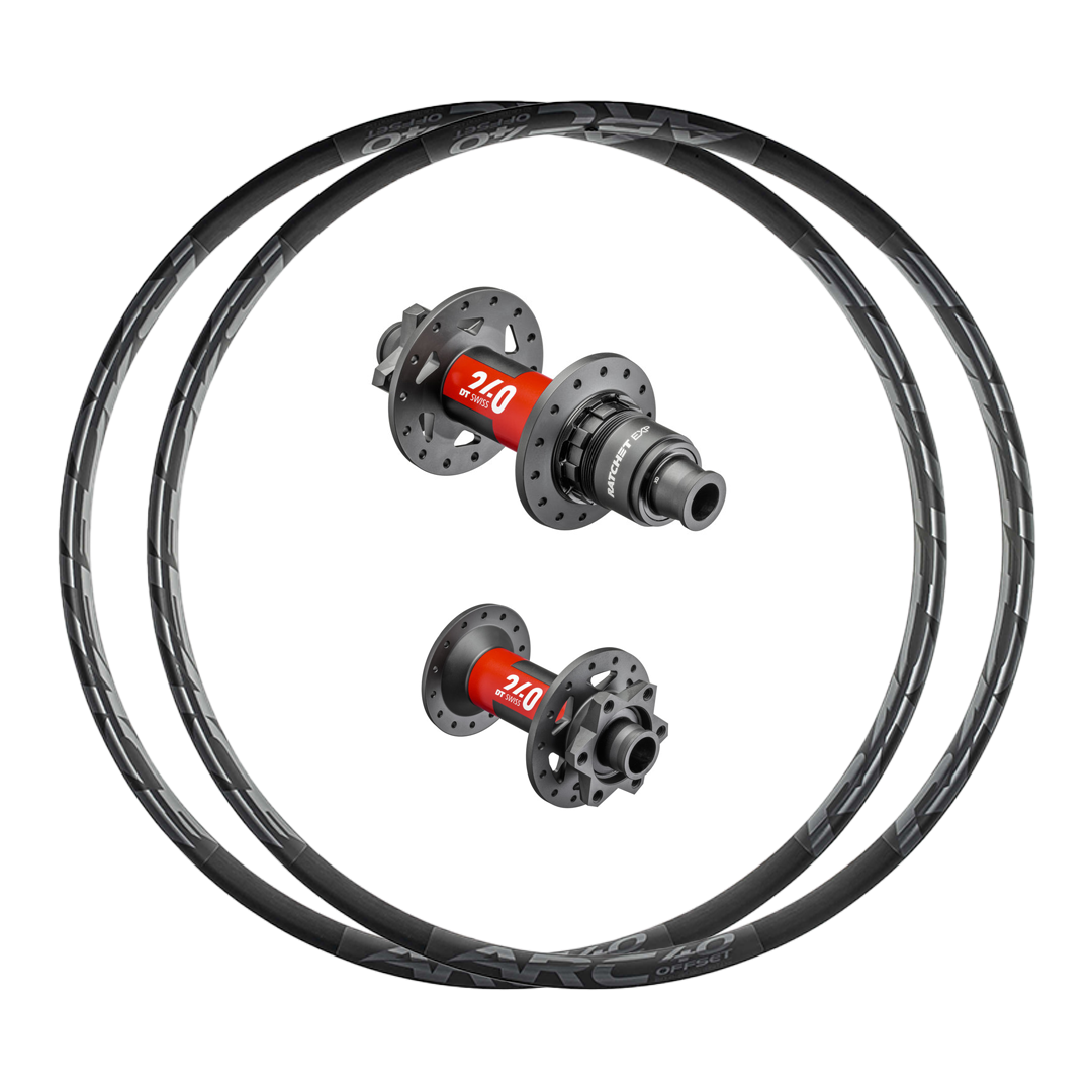 DT Swiss 240 EXP or 240 DEG + RaceFace ARC Offset 40 (Alloy) Custom Wheels (Front+Rear)
