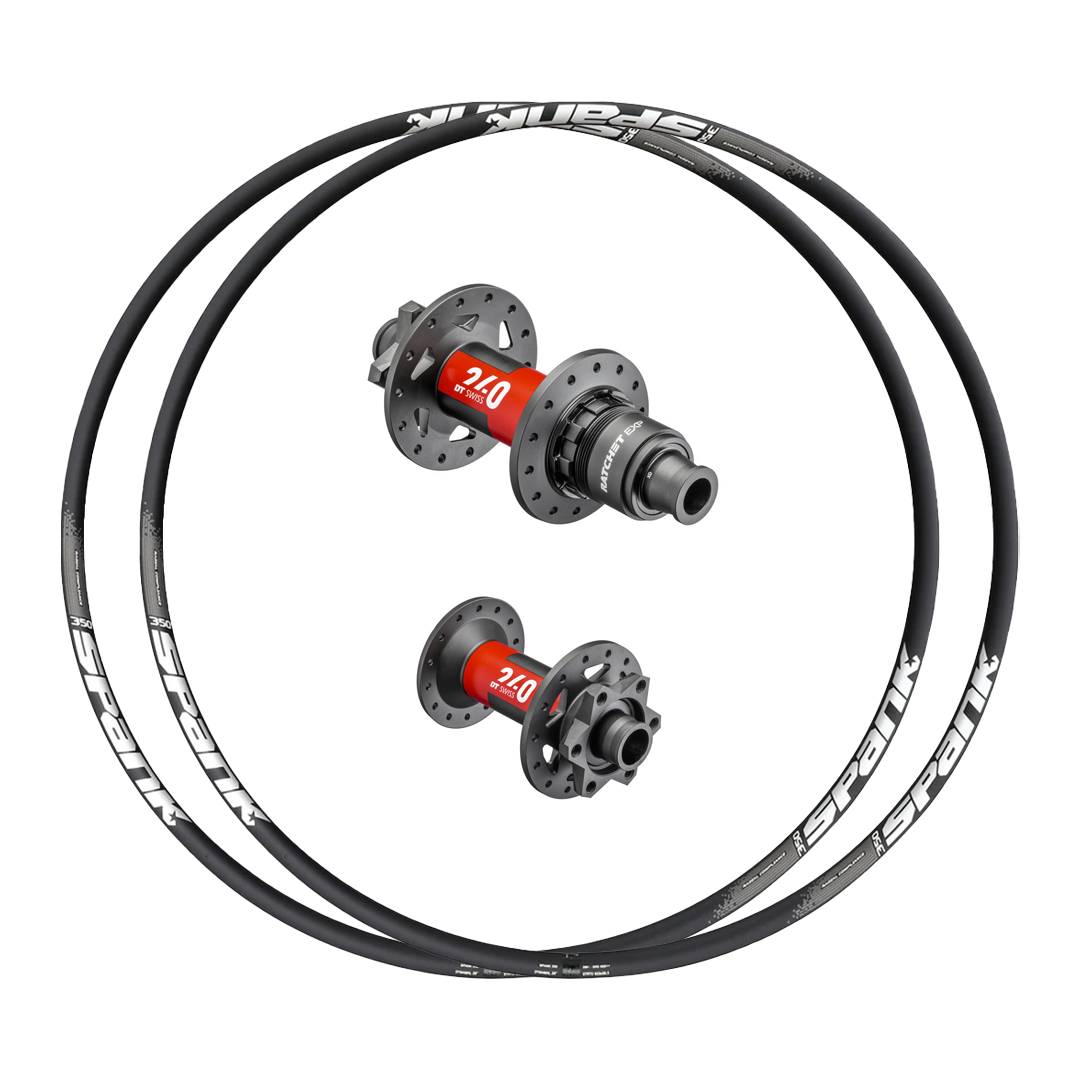 DT Swiss 240 EXP or 240 DEG + Spank 350 Custom Alloy Wheels (Front+Rear)
