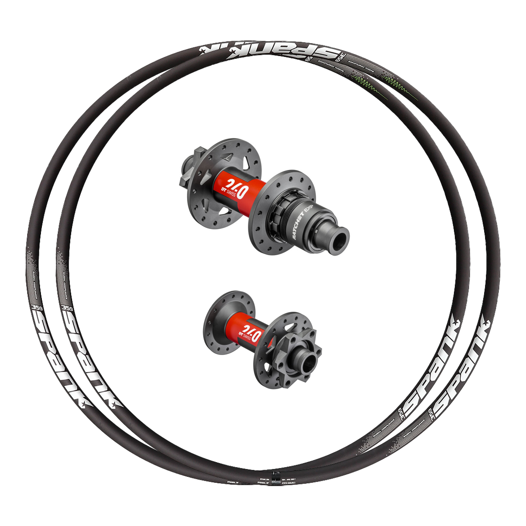 DT Swiss 240 EXP or 240 DEG + Spank 369 (Vibrocore) Custom Alloy Wheels (Front+Rear)
