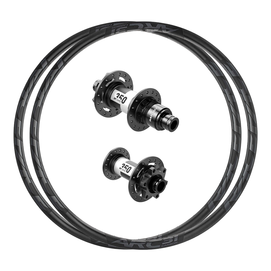 DT Swiss 350 + RaceFace ARC 31 (Carbon) Custom Wheels (Front+Rear)