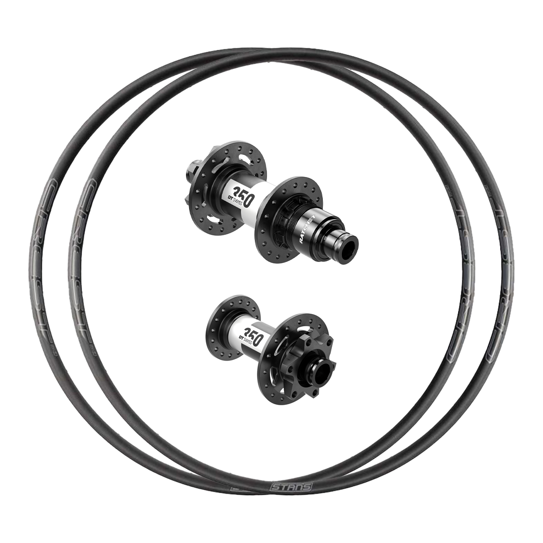 DT Swiss 350 + Stan's No Tubes Crest Mk4 Custom Alloy Wheels (Front+Rear)