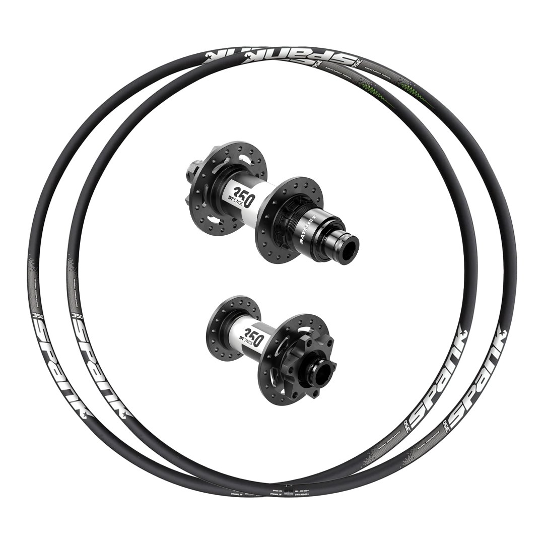 DT Swiss 350 or 350 DEG + Spank 350 (Vibrocore) Custom Alloy Wheels (Front+Rear)