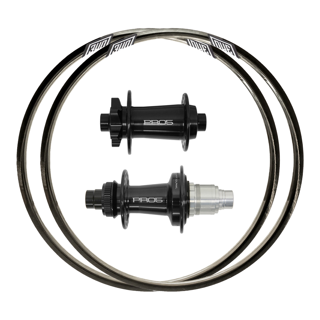 Hope Pro 5 + We Are One Fuse Convergence Custom Carbon Wheels (Front+Rear)