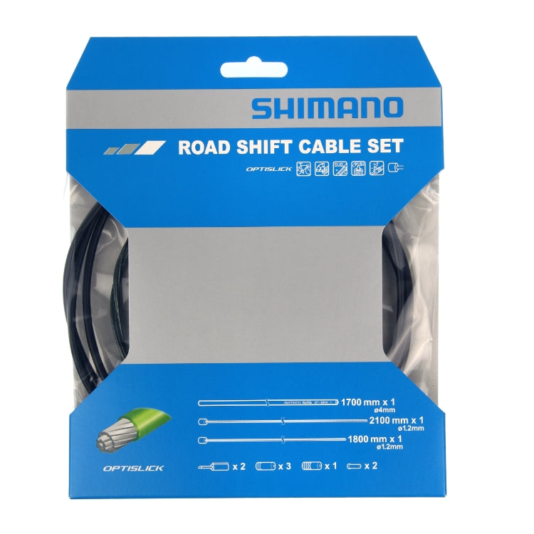 Shimano, Shift Cable and Housing Set, Optislick, Black, Shimano/SRAM, Set
