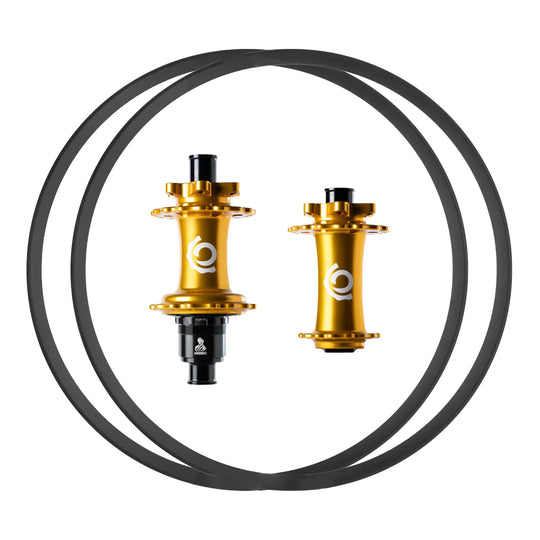 Mountain Wheelset Hydra G1 Blue + We Are One Fuse 29" / 29" Custom Carbon Wheels (Front+Rear)